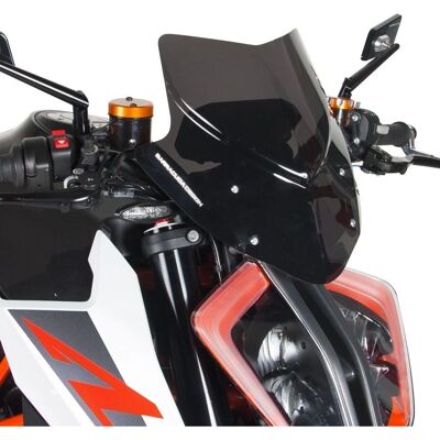 Pare-brise Barracuda KTM 1290 Super Duke Fumé - Carénage moto - Publicité Pare-brise Barracuda KTM 1290 Super Duke Fumé - Carénage moto - Publicité