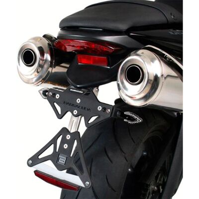 Portatarga nero in alluminio Barracuda - Accessorio moto Portatarga nero in alluminio Barracuda - Accessorio moto