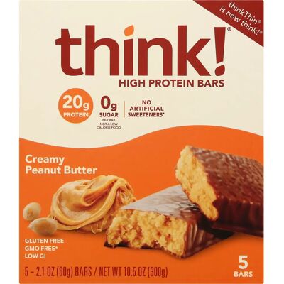 Think! High Protein Creamy Peanut Butter Bar - Protein Bar Think! High Protein Creamy Peanut Butter Bar - Protein Bar