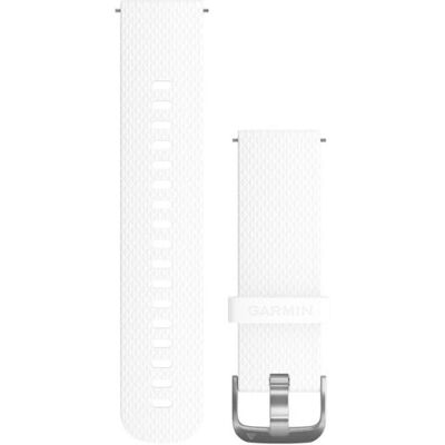 Bracelet silicone à dégagement rapide blanc Garmin - Sport - Publicité Bracelet silicone à dégagement rapide blanc Garmin - Sport - Publicité