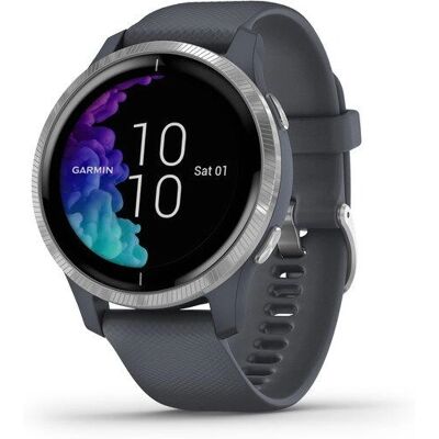 Montre connectée Garmin Venu Argent/Bleu - Écran AMOLED GPS - Publicité Montre connectée Garmin Venu Argent/Bleu - Écran AMOLED GPS - Publicité