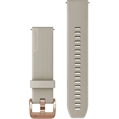 Garmin Light Sand Silicone Watch Band with Rose Gold - Watch Band Garmin Light Sand Silicone Watch Band with Rose Gold - Watch Band