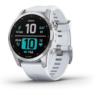 Garmin fēnix® 7S - Plata con correa de grafito Garmin fēnix® 7S - Plata con correa de grafito