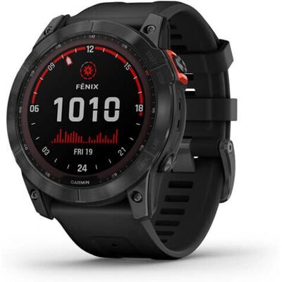 Garmin fēnix® 7X Solar - Schiefergrau mit schwarzem Band Garmin fēnix® 7X Solar - Schiefergrau mit schwarzem Band