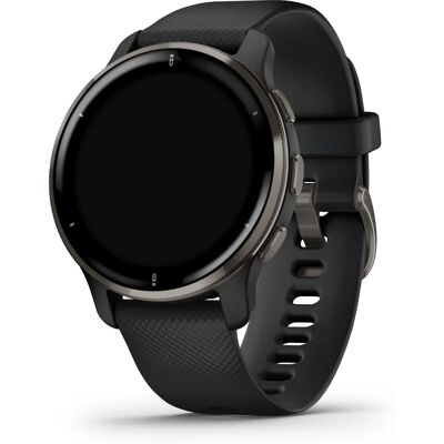 Garmin Venu 2 Plus - Silicone Noir/Gris Ardoise Garmin Venu 2 Plus - Silicone Noir/Gris Ardoise