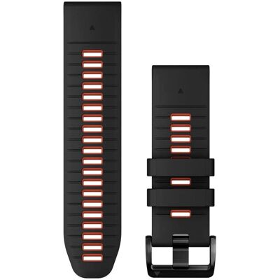 Garmin QuickFit 26 mm Uhrenarmband - Schwarz/Flame Red Silikonarmband - Watch Band Garmin QuickFit 26 mm Uhrenarmband - Schwarz/Flame Red Silikonarmband - Watch Band