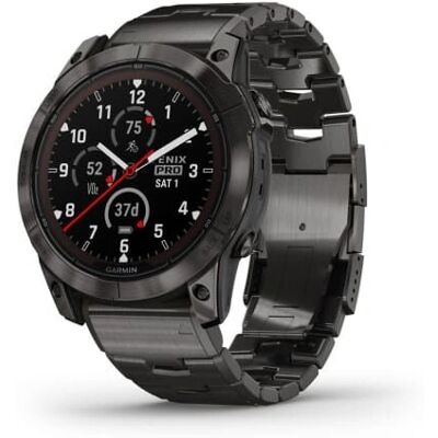 Garmin fēnix® 7X Pro - Saphir Solaire Gris Carbone Titane + Bracelet Titane Noir - Publicité Garmin fēnix® 7X Pro - Saphir Solaire Gris Carbone Titane + Bracelet Titane Noir - Publicité