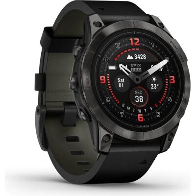 Garmin Epix™ Pro Gen 2 - Saphir 47mm Carbone Gris Titane + Bracelet en Cuir Garmin Epix™ Pro Gen 2 - Saphir 47mm Carbone Gris Titane + Bracelet en Cuir