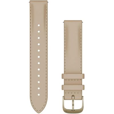 Correa Garmin QuickFit 18mm de Cuero de Silicona Beige - Pulsera Correa Garmin QuickFit 18mm de Cuero de Silicona Beige - Pulsera