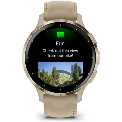 Garmin Venu 3S - Oro Suave/Grey de Cuero Francés Garmin Venu 3S - Oro Suave/Grey de Cuero Francés