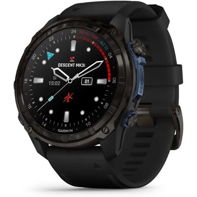 Garmin Descent Mk3i - Dykkedatamaskin - Karbongrå DLC-titan med svart silikonrem Garmin Descent Mk3i - Dykkedatamaskin - Karbongrå DLC-titan med svart silikonrem