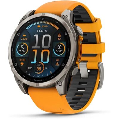 Garmin fenix® 8 - 47mm AMOLED Tytan Spark pomarańczowy/grafitowy pasek silikonowy Garmin fenix® 8 - 47mm AMOLED Tytan Spark pomarańczowy/grafitowy pasek silikonowy