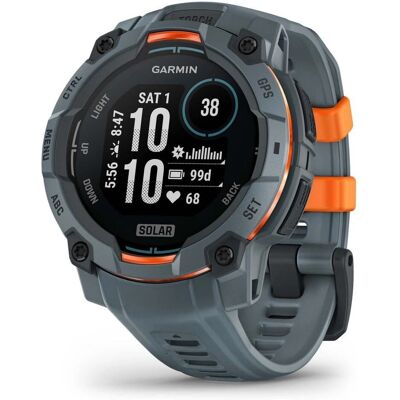 Garmin Instinct 3 Solar - Montre multisport - Gris/Orange - Publicité Garmin Instinct 3 Solar - Montre multisport - Gris/Orange - Publicité