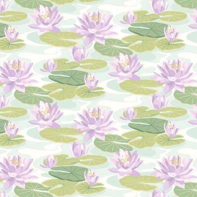 Ohpopsi - Ichika Waterlily Powder Blue & Lilac - Powder Blue - Publicité Ohpopsi - Ichika Waterlily Powder Blue & Lilac - Powder Blue - Publicité