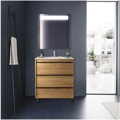 Caesaroo - Mueble de baño moderno - 80cm Chêne Ostippo Caesaroo - Mueble de baño moderno - 80cm Chêne Ostippo