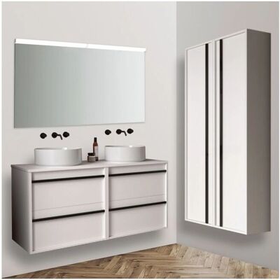 Mueble de baño Nevada blanco brillante 120cm de Caesaroo Mueble de baño Nevada blanco brillante 120cm de Caesaroo
