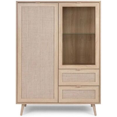 CAESAROO Modello 139 cm Rovere chiaro con mensole - Vitrine de salon CAESAROO Modello 139 cm Rovere chiaro con mensole - Vitrine de salon