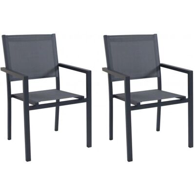 Caesaroo - Set di 2 Sedie da Giardino in Alluminio Antracite Caesaroo - Set di 2 Sedie da Giardino in Alluminio Antracite