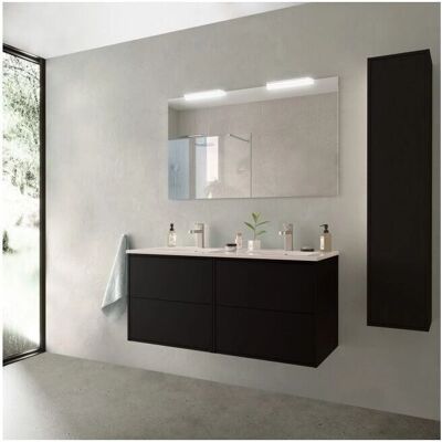 Caesaroo - Moderner 120cm Badezimmerschrank mit Porzellanspüle - Schwarz Matt Caesaroo - Moderner 120cm Badezimmerschrank mit Porzellanspüle - Schwarz Matt