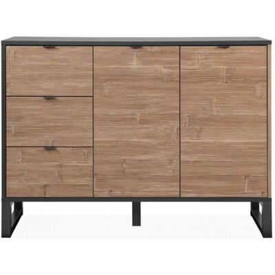 CAESAROO Buffet Bambú y Gris Antracita 120x88H cm - Tipo de Buffet CAESAROO Buffet Bambú y Gris Antracita 120x88H cm - Tipo de Buffet