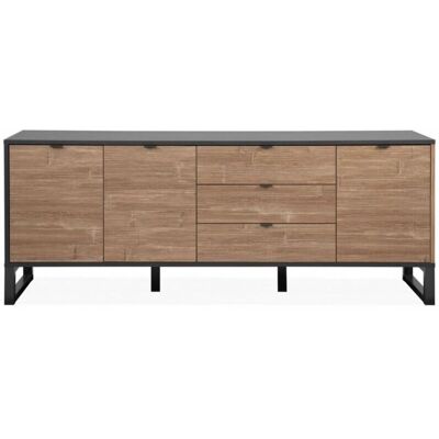 CAESAROO Buffet Bambú y Gris Antracita - 175x70H cm - Muebles Modernos CAESAROO Buffet Bambú y Gris Antracita - 175x70H cm - Muebles Modernos