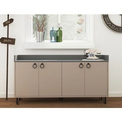 Caesaroo Moka Clair Grau Anthrazit Sideboard - Sideboard Caesaroo Moka Clair Grau Anthrazit Sideboard - Sideboard