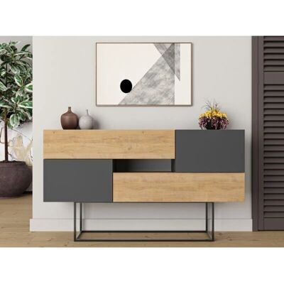 CAESAROO Modelo 145x82H Aparador - Arak Rovere & Gris CAESAROO Modelo 145x82H Aparador - Arak Rovere & Gris