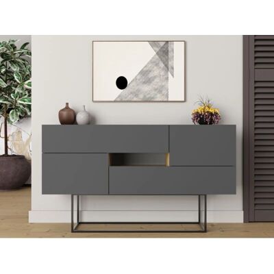 Caesaroo Licht Eiche und Anthrazit Sideboard - Sideboard Caesaroo Licht Eiche und Anthrazit Sideboard - Sideboard