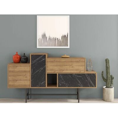 Caesaroo Modelo 160x90 Aparador - Efecto mármol negro Caesaroo Modelo 160x90 Aparador - Efecto mármol negro