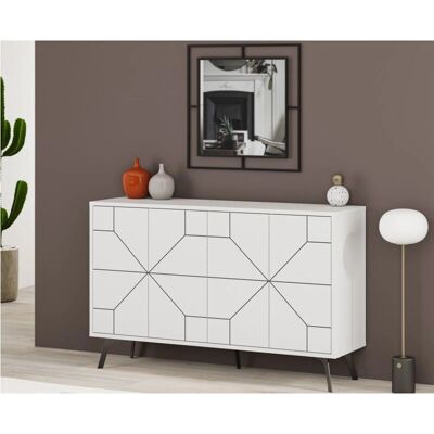 Caesaroo Sherry Blanco Matt Sideboard - 123x77,4 cm Möbel Caesaroo Sherry Blanco Matt Sideboard - 123x77,4 cm Möbel