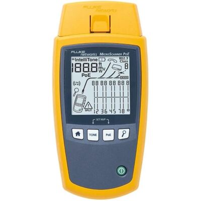 Fluke Networks MicroScanner PoE Kabeltester - Blau, Gelb Fluke Networks MicroScanner PoE Kabeltester - Blau, Gelb