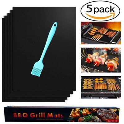 Megabilligt 5-Pack Grillmatta - Non Stick - 40x33cm Megabilligt 5-Pack Grillmatta - Non Stick - 40x33cm