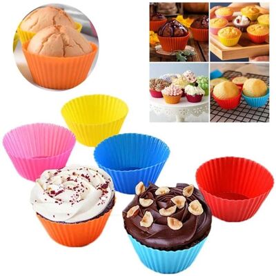 Mega Budjetin silikonimuotit muffinsseille ja härille - 12 kpl Mega Budjetin silikonimuotit muffinsseille ja härille - 12 kpl