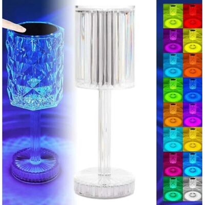 Megabilligt Kristal LED Lys - 16 Farver - Touch & Fjernbetjening - Opgraderbar - Bordlampe Megabilligt Kristal LED Lys - 16 Farver - Touch & Fjernbetjening - Opgraderbar - Bordlampe