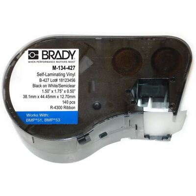 Brady M-134-427 Etiqueta de impressora branca autoadesiva Brady M-134-427 Etiqueta de impressora branca autoadesiva