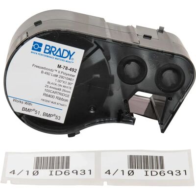 Brady - M-78-492 - FreezerBondz 25.4x48.26mm - Etiqueta Brady - M-78-492 - FreezerBondz 25.4x48.26mm - Etiqueta