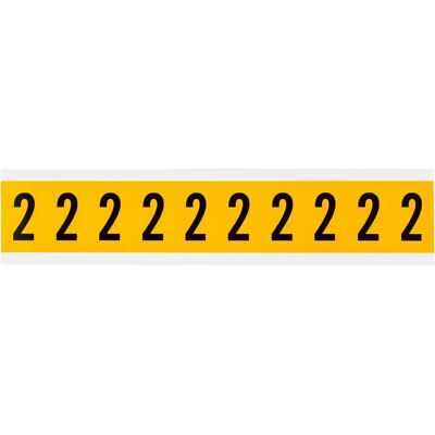 Brady - 1530-2 - 22x38mm - Black on Yellow - Étiquette - Publicité Brady - 1530-2 - 22x38mm - Black on Yellow - Étiquette - Publicité