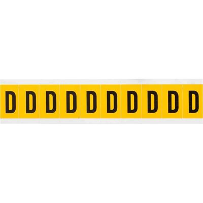 Brady - 1530-D - Noir sur Jaune - 22x38mm - Étiquette Brady - 1530-D - Noir sur Jaune - 22x38mm - Étiquette