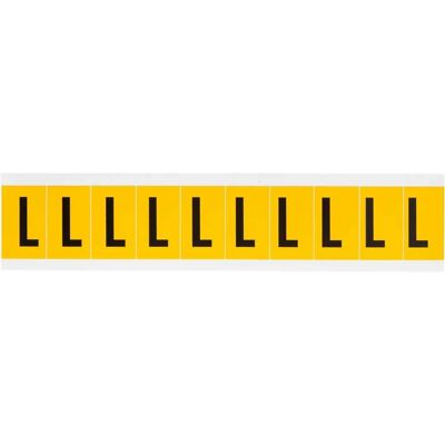 Brady - 1530-L - Noir sur Jaune - Rectangle - Étiquette Brady - 1530-L - Noir sur Jaune - Rectangle - Étiquette