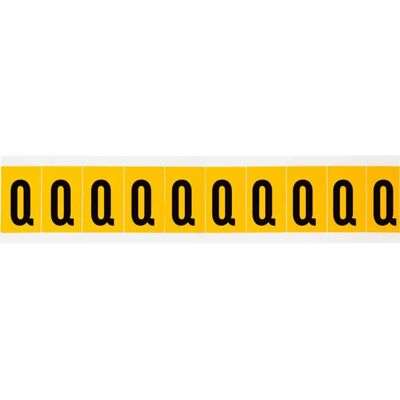 Brady - 1530-Q - Noir sur Jaune - Rectangle - Étiquette - Publicité Brady - 1530-Q - Noir sur Jaune - Rectangle - Étiquette - Publicité