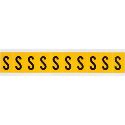 Brady 1530-S - Schwarz auf Gelb - 22x38mm - Rechtecketikett Brady 1530-S - Schwarz auf Gelb - 22x38mm - Rechtecketikett