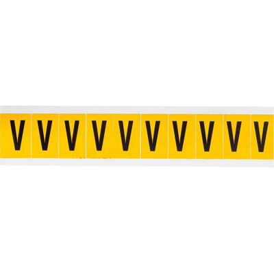 Brady - 1530-V - Noir sur Jaune - Rectangle - Étiquette - Publicité Brady - 1530-V - Noir sur Jaune - Rectangle - Étiquette - Publicité