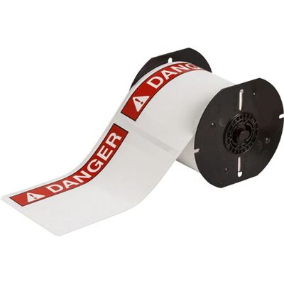 Brady - B30-25-595-ANSIDA - Rot auf Weiss - Vinyl - Etikett Brady - B30-25-595-ANSIDA - Rot auf Weiss - Vinyl - Etikett