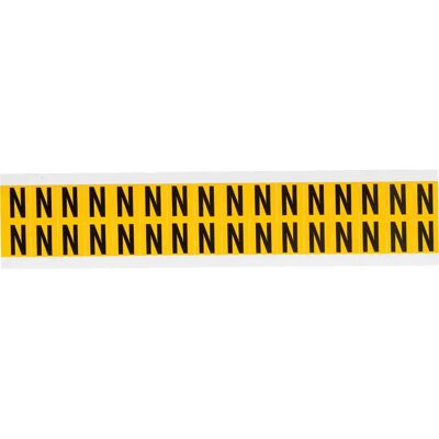 Brady - 1520-N - Noir sur Jaune - 14x19mm - Étiquette - Publicité Brady - 1520-N - Noir sur Jaune - 14x19mm - Étiquette - Publicité