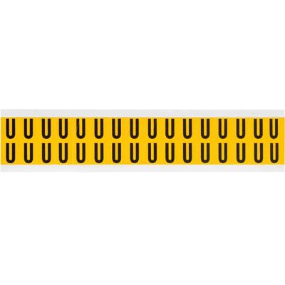 Brady - 1520-U - Noir sur Jaune - 14x19mm - Étiquette - Publicité Brady - 1520-U - Noir sur Jaune - 14x19mm - Étiquette - Publicité