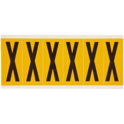 Brady - 1550-X - Schwarz/Gelb - Etikett Brady - 1550-X - Schwarz/Gelb - Etikett