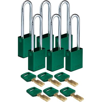 Brady - ALU-GRN-76ST-KD6PK - Grün - 76 mm - padlock Brady - ALU-GRN-76ST-KD6PK - Grün - 76 mm - padlock