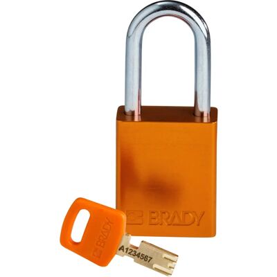 Brady Aluminium-Sperrschloss - Orange - 38mm - Schwerlast-Sicherheitsvorhang Brady Aluminium-Sperrschloss - Orange - 38mm - Schwerlast-Sicherheitsvorhang