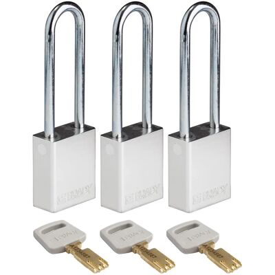 Brady - ALU-SLV-76ST-KA3PK - Silber - 76 mm - Padlock Brady - ALU-SLV-76ST-KA3PK - Silber - 76 mm - Padlock