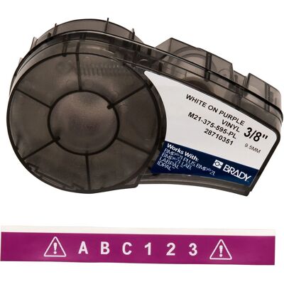 Brady - M21-375-595-PL - Lilla - Vinylbånd - Etiketttape Brady - M21-375-595-PL - Lilla - Vinylbånd - Etiketttape